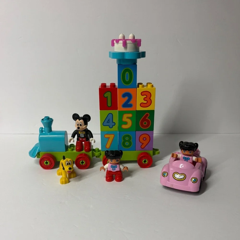 LEGO Duplo Disney Mickey Mouse Birthday Train Number Blocks Pluto Car & More